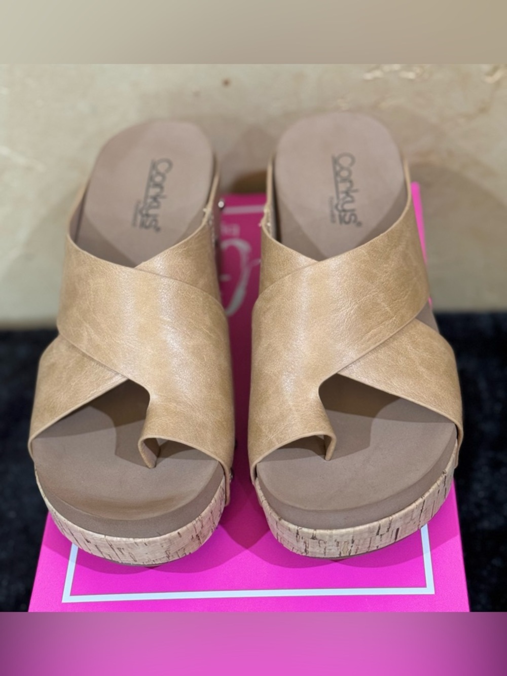 Corkys Womens Tidbit Studded Wedge Slide Sandals - Size 9 - Picture 4 of 6